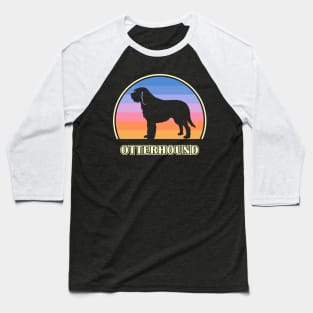 Otterhound Vintage Sunset Dog Baseball T-Shirt